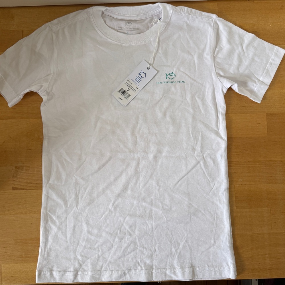 Southern Tide White Short Sleeve Kids Tee